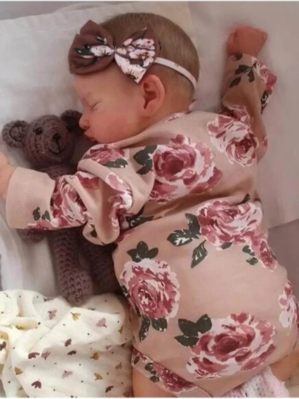 20 Inch Reborn Baby Girl Doll Lifelike Weighted Sleeping Hand Painted Hair